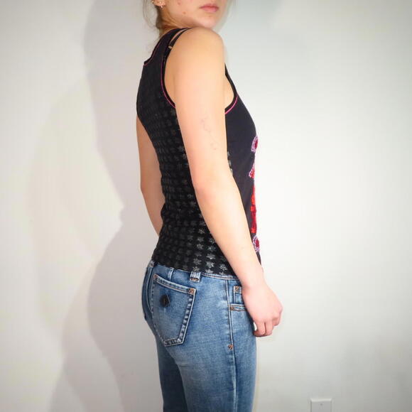 Custo Barcelona Women's Black and Orange Vests-tanks-cami - Picture 4 of 5